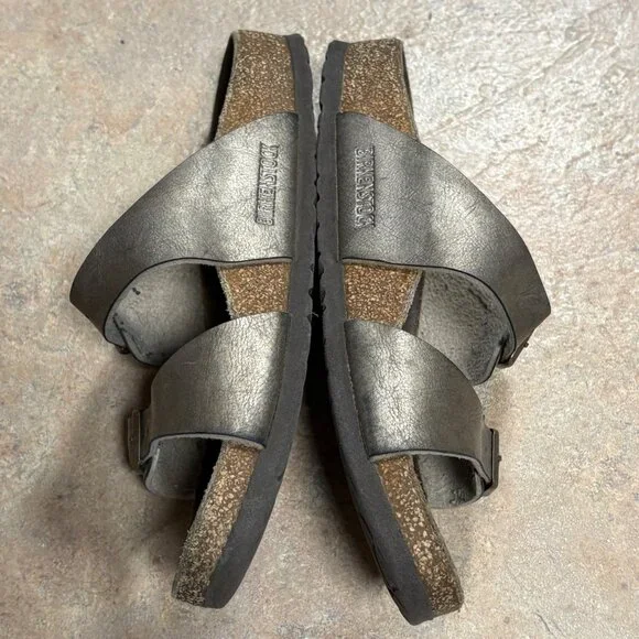 Birkenstock Sydney Slide Sandals Graceful Taupe Womens 39 US 8 Straps Cork - Picture 7 of 14